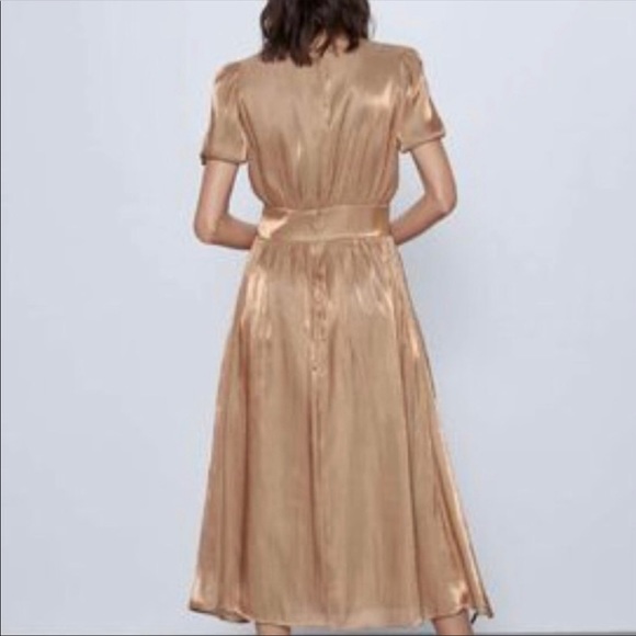 Zara Metallic Midi Dress, Size XS - Picture 13 of 14